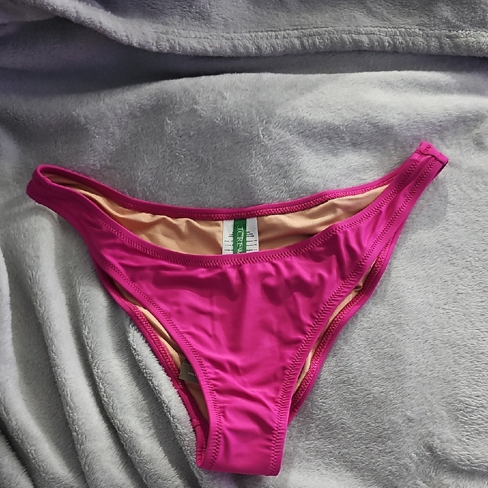 NWT - J.Crew - Heritage 1989 High-Leg Bikini Bottom - Radiant Fuchsia